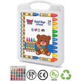 Kraf Kids 24 Parça Pastel Boya Seti Çantalı 3+ Yaş İçin Renkli ve Güvenli Boyama Deneyimi