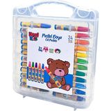 Kraf Kıds Pastel Boya 24 Lu Cantalı Renkli Set KK525 Çocuklar İçin Güvenli