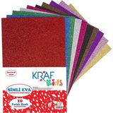 Kraf Kids Simli Eva 50 x 70 cm Karışık 10 Renk