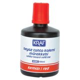 Kraf Kırmızı 100 ml Beyaz Yazı Tahtası Mürekkebi