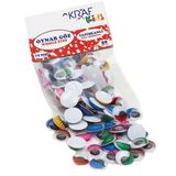 Kraf KK61 15 mm Renkli 50'li Oynar Göz