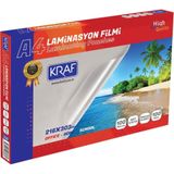 KRAF LAMİNASYON FİLMİ PARLAK A4 100 Mic.100 LÜ 2120