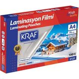 Kraf Laminasyon Filmi Parlak A4 75 Mic 100'Lü (2121)
