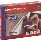 Kraf Laminasyon Pres Filmi 85x115 Mm 125 Micron 100lük