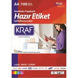 Kraf Laser Etiket KF-2002 199.6 x 143.5 mm - Renkli