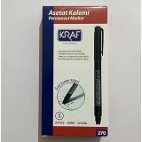 Kraf Permanent Marker Kalemi, Yeşil, Silgili, Suya Dayanıklı, S Uç, CD/DVD/Cam/Plastik/Metal için, 12'li Paket