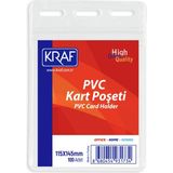 Kraf Pvc Kart Poşeti Dikey 115X145 mm 100'LÜ Paket
