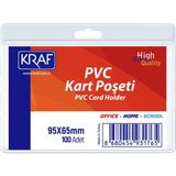 Kraf Pvc Kart Poşeti Yatay 95X65 mm 100'LÜ Paket
