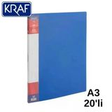 Kraf Sunum Dosyası A3 1120A3 20Li Mavi Kod:69550
