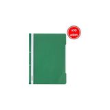 Kraf Telli Dosya, 10 Adet, 50'li Paket, A4, 2 Delikli, Yeşil - 500 Adet