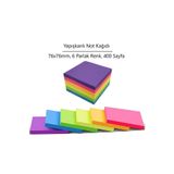KRAF Yapışkanlı Bright Not Kağıdı 76x76mm 6 Renk 400 Sayfa