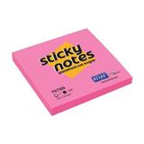 Kraf Yapışkanlı Not Kağıdı 76 x 76 mm 100 Yp Neon Pembe 7676N PK - 1 Adet