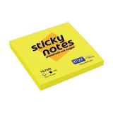 Kraf Yapışkanlı Not Kağıdı 76 x 76 mm 100 Yp Neon Sarı 7676N Y - 1 Adet