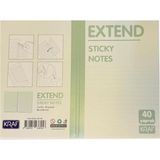 Kraf Yapışkanlı Not Kağıdı Extend 96X146MM 2X20 Yaprak Hafif Çizgili Yeşil 8680454168035 - Çok Renkli