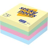 Kraf Yapışkanlı Not Kağıdı Küp 76 x 76 400YP Pastel 7676CP - Renkli - Standart
