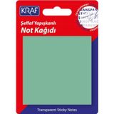 Kraf Yapışkanlı Şeffaf Not Kağıdı 76X76 mm 50 Yp Transparan Yeşil