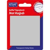 Kraf YAPIŞKANLI Not KAĞIDI 76X76 50 Yp. ŞEFFAF GRİ 7676TR 24 Adet