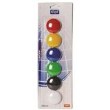 Kraf Yuvarlak Renkli Mıknatıs 30Mm 6Lı - 2 Paket