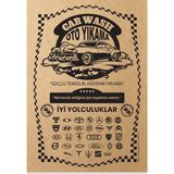 Kraft 120GR 50 Adet Oto Dikey Paspas Kağıdı - 35X50CM - Kalın Kağıt Baskılı - Siyah - Kahverengi