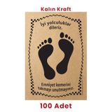 Kraft 120gr Ayak İzi Oto Paspas Kağıdı 100 Adet - 35x50cm - Kalın
