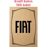 Kraft 120GR Fiat Oto Paspas Kağıdı 100 Adet - 35X50CM - Kalın Kağıt Baskılı - Siyah - Kahverengi