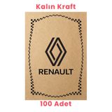 Kraft 120gr Renault Oto Paspas Kağıdı 100 Adet - 35x50cm - Reno