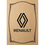 Kraft 120GR Renault Uyumlu Oto Paspas Kağıdı 50 Adet - 35X50CM - Kalın Kağıt Baskılı Reno - Açık Kahverengi
