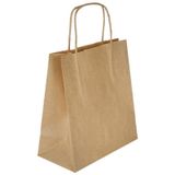 Kraft Burgu Saplı Karton Çanta 25 Adet 29x15x29