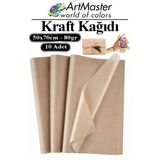 Kraft Kağıdı 50X70 Cm 10 Adet 80 Gr Hediye Paketleme Kagıdı Çeyiz Kaplama Kağıt Saman Kağıt Çizim Kağıdı