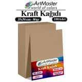 Kraft Kağıdı 50X70 Cm 100 Adet 80 Gr Hediye Paketleme Kagıdı Çeyiz Kaplama Kağıt Saman Kağıt Çizim Kağıdı