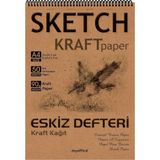 Kraft Kağıt A4 Eskiz Defteri 90 Gr. Spiralli 50 Yaprak Sketchbook - 41 Delft Blue