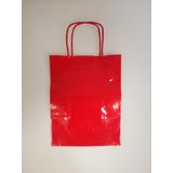 KRAFT KAĞIT ÇANTA KIRMIZI 18CM X 24CM - 1 ADET