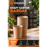 Kraft Karton Bardak 7 oz (200 ml) 3000 Adetli Koli | Sıcak & Soğuk İçecek, Geri Dönüştürülebilir, Türkiye Menşeli, Kafe & Ofis Kullanımı, Dayanıklı Karton