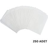Kraft Körüklü Beyaz Yağlı Kese, V Taban Butik Hediye Paketi, Ambalaj Kağıt Poşeti, 250 Adet, 15X33CM
