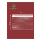 Kraft pack ambalaj Şeffaf Lamineli , Beyaz Fermuarlı lamineli Kilitli Poşet ,Tekstil Çanta 15x15 Cm -10 Adet