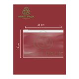 Kraft pack ambalaj ŞEFFAF, Lamineli ,BEYAZ SLİDER Kilitli Poşet ,fermuarlı Aksesuar Poşet 9X25 cm -10 Adet