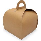 Kraft Saplı Mono Turta Kutusu 12X12X9.5 cm - 250 Adet