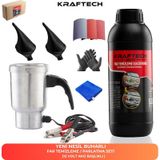 Kraftech Yeni Nesil Buharlı Araç Far Temizleme Seti 12 Volt
