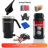 Kraftech Yeni Nesil Premium Buharlı Araba Far Temizleme Ve Parlatma Seti 12 V Akü Bağlantılı Uyumlu