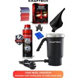 KRAFTECH Yeni Nesil Premium I Buharlı Araba Far Temizleme Ve Parlatma Seti - 9 Parça Ürün - (ClearEyelets)Black-RadiantOrchid