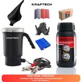Kraftech Yeni Nesil Premium I Buharlı Araba Far Temizleme Ve Parlatma Seti I 12 V Akü Bağlantılı Uyumlu - (Kenya)Black-TrueWhite