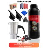kraftech Yeni Nesil Premium I Buharlı Araba Far Temizleme Ve Parlatma Seti I 12 Volt - Akü Başlıklı