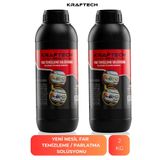Kraftech Yeni Nesil Premium I Buharlı Far Temizleme Sıvısı Ve Parlatma Solüsyonu I Kloroform Uyumlu 2 X 1 Kg