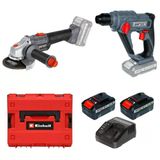 Kraftixx By Einhell Akülü Taşlama Ve Darbeli Kırıcı Delici Matkap Seti 2X3 Amper Çantalı Set