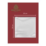 Kraftpack Buzlu , Beyaz Fermuarlı Kilitli Poşet ,tekstil Çanta 20x24 Cm -10 Adet