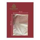 Kraftpack Buzlu Şeffaf Lamineli , Beyaz Fermuarlı Kilitli Poşet ,tekstil Çanta 25x35 Cm -10 Adet