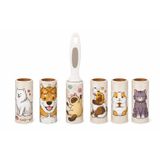KRAFZ® Kedi Köpek Tüy Toplama Rulosu Seti – 1 Ana Rulo + 5 Yedek Rulo, Evcil Hayvan Tüyü, Saç ve Kıl Temizleme Lint Roller