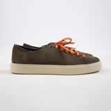 Krahe Ares Erkek Hakiki Deri El Boyamalı Bağcık Ve İki Yedek Bağcıklı Haki Sneakers Haki 43