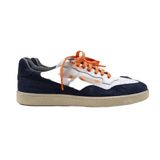 Krahe Artemis Erkek Hakiki Deri El Boyamalı Bağcık Ve İki Yedek Bağcıklı Beyaz-Açık Mavi Sneakers Beyaz-Açık Mavi 42