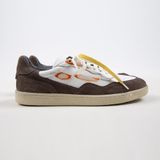 Krahe Artemis Erkek Hakiki Deri Eskitme El Boyamalı Bağcık Ve İki Yedek Bağcıklı Beyaz-Vizon Sneakers Beyaz-Vizon 42